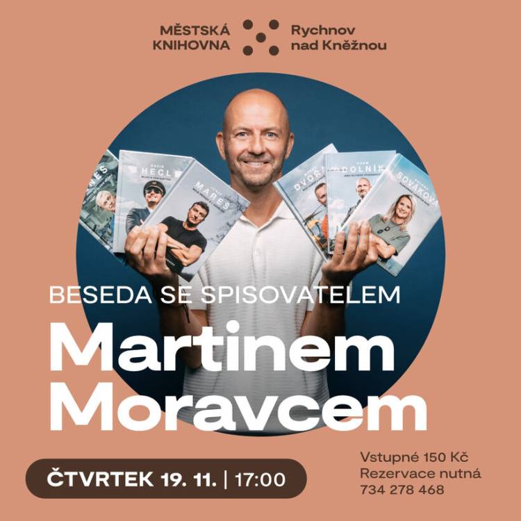 Beseda se spisovatelem Martinem Moravcem